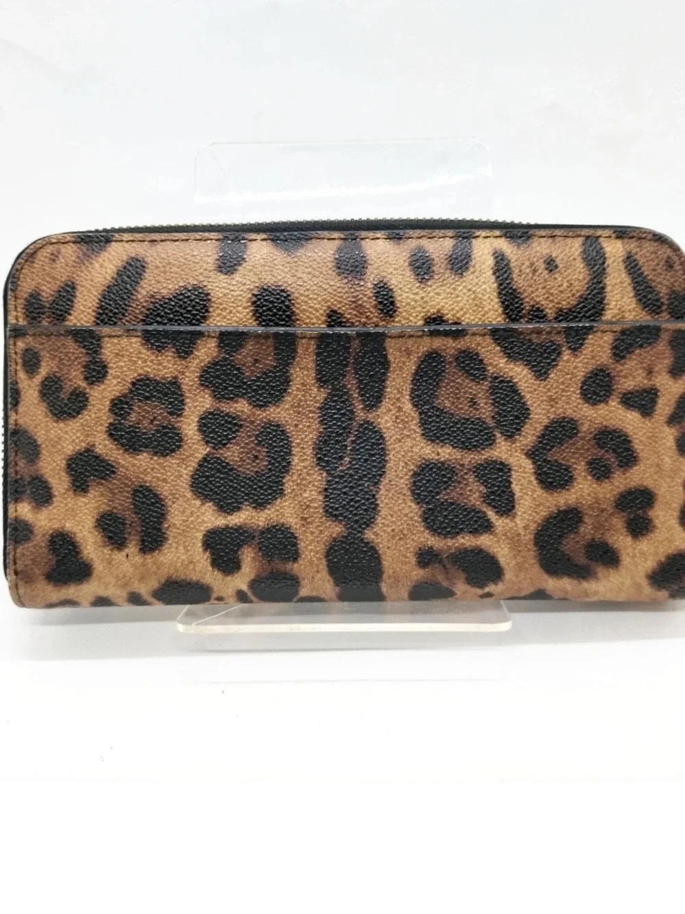 Dolce & Gabbana Vintage Leopard Print Zip Wallet